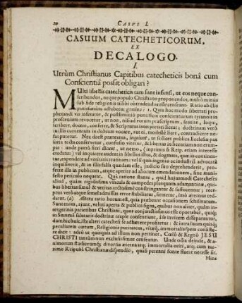 Casuum Catecheticorum, Ex Decalogo.