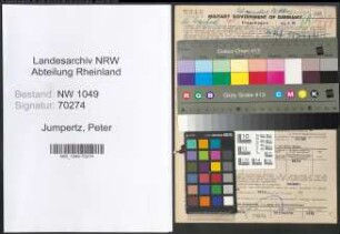 Entnazifizierung Peter Jumpertz , geb. 10.02.1908 (Uhrmacher)