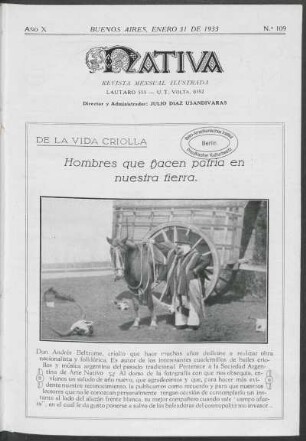 10.1933=Nr. 109: Nativa, 10.1933=Nr. 109
