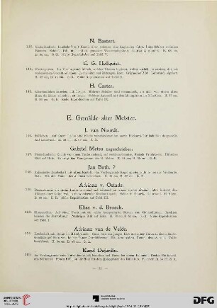 E. Gemälde alter Meister (Nr. 146-157)