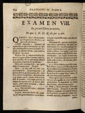694-712, Examen VIII