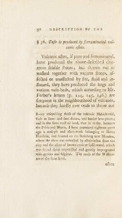 § 36. Tufo is produced by ferruminated volcanic ashes