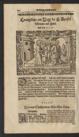Evangelium am Tage der H. Apostel Simonis und Judä. ...