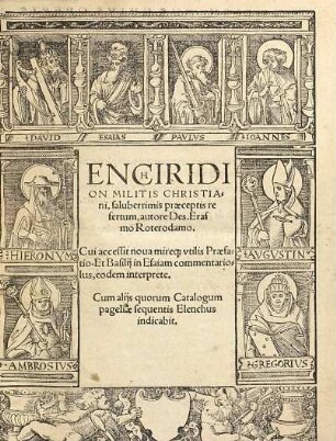 Enchiridion Militis Christiani : saluberrimis praeceptis refertum