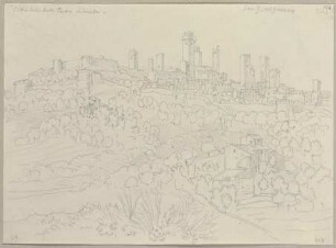 San Gimignano delle belle Torri mit Blick auf die zerstörte Festung