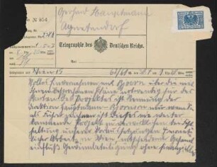 Brief von Stefan Großmann an Gerhart Hauptmann