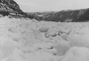 Packeis 1947 im Rhein