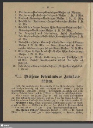 VIII. Meißens bedeutendere Industriestätten