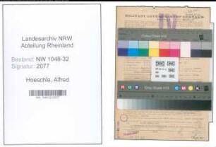 Entnazifizierung Alfred Hoeschle , geb. 24.08.1902 (Beamter)