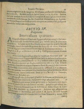 Sectio IV. Proponens Intervallum quartum.