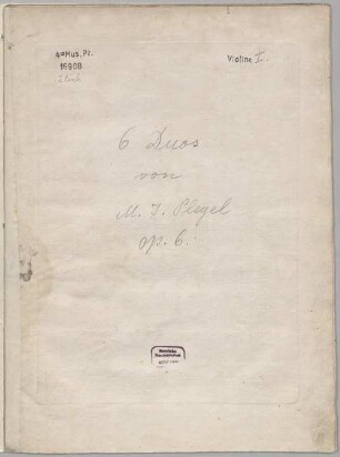 Six duo (!) concertans : pour 2 violons ; oeuv. 6