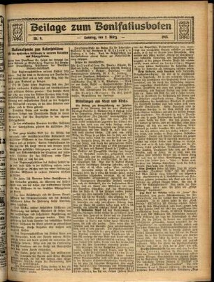 Zweite Ausgabe vom Sonntag, den 02. März 1913.