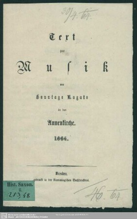 Text zur Musik am Sonntage Rogate in der Annenkirche