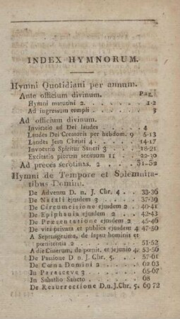 Index Hymnorum,