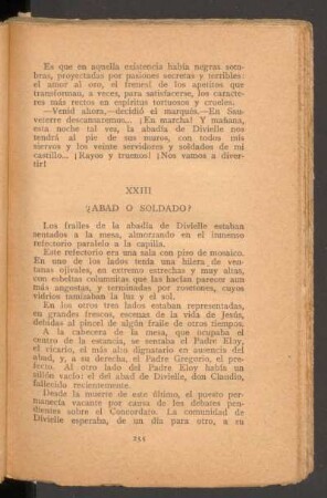 XXIII - ¿Abad o soldado?
