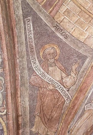 Himmlisches Jerusalem mit Darstellungen der Apostel und Szenen aus dem Leben Christi