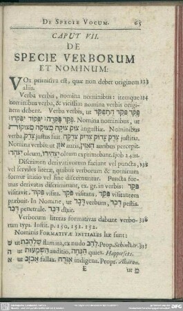 Caput VII. De Specie Verborum Et Nominum