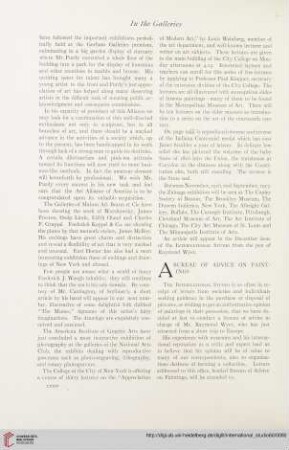 A bureau of advice on paintings