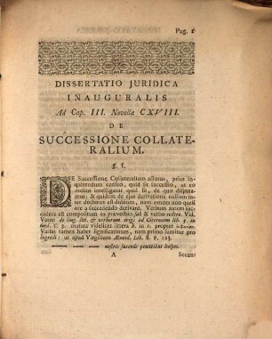 Diss. ... de successione collateralium