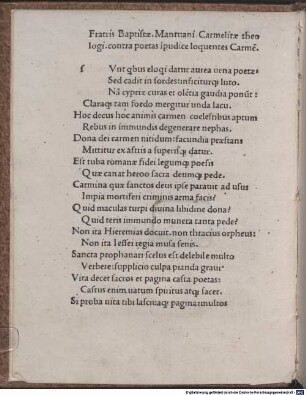 Contra poetas impudice loquentes : gewidmet Kardinal Oliverius Carafa