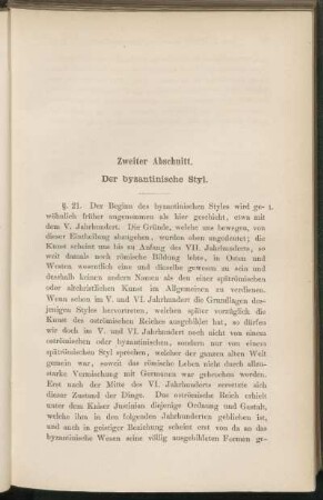 Zweiter Abschnitt. Der byzantinische Styl.