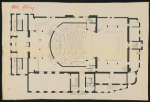 Stadttheater, Elbing: Grundriss 1:100