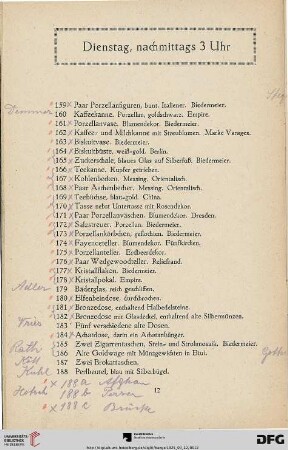 Dienstag, nachmittags 3 Uhr (Nr. 159 - 293c)