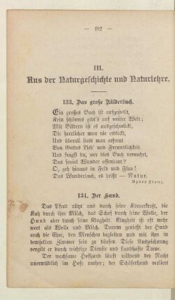 III. Aus der Naturgeschichte und Naturlehre