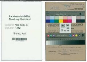 Entnazifizierung Karl Slomp , geb. 09.06.1915 (Diplomingenieur)
