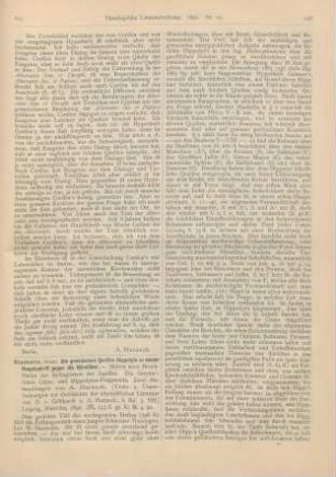 625-628 [Rezension] Staehelin, Hans, Die gnostischen Quellen Hippolyts in seiner Hauptschrift gegen die Häretiker. - Sieben neue Bruchstücke der Syllogismen des Apelles. Die Gwynn‘schen Cajus- und Hippolytus-Fragmente. Zwei Abhandlungen von A. Harnack