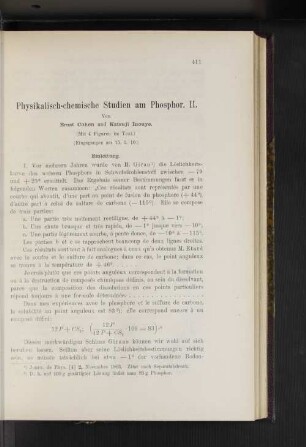 Physikalisch-chemische Studien am Phosphor. II.