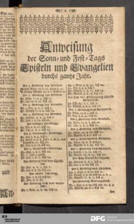Anweisung der Sonn- und Fest-Tags Episteln und Evangelien durchs gantze Jahr.