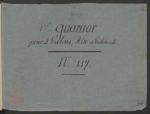 Quartette; vl (2), vla, vlc; Es-Dur