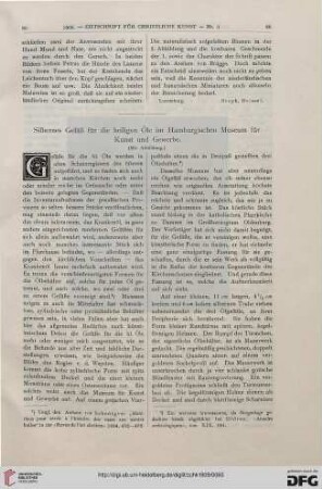 Silbernes Gefäß für die heiligen Öle im Hamburgischen Museum für Kunst und Gewerbe