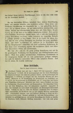 Neue Zeitläufte
