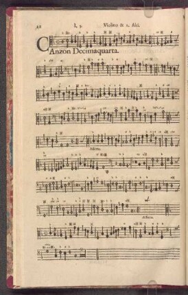 Canzon Decima quarta, Violino, & doi Alt, Viol.