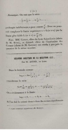 Seconde solution de la question 453.