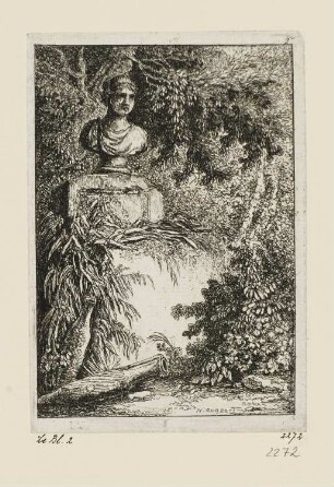 Büste, Blatt 2 der Folge "Soirées de Rome"