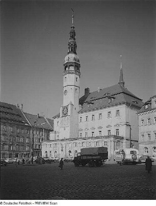 Bautzen. Der Hauptmarkt mit dem Rathaus