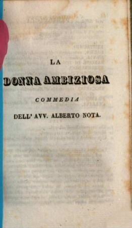 La donna ambiziosa