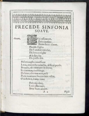 Precede Sinfonia Soave.