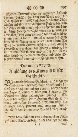 Das neunte Kapitel. Auflösung des Knotens dieser Geschichte