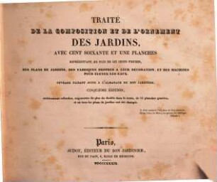 Traité de la Composition et de l'ornement des jardins, 1