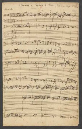 Konzerte. Fragmente; cemb, strings; F-Dur; H 443; Wq 33