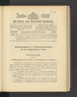 No. 279, 23. November 1918