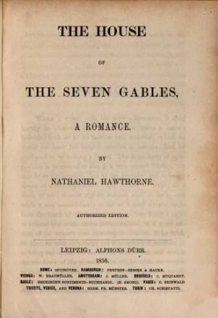 The House of the seven gables