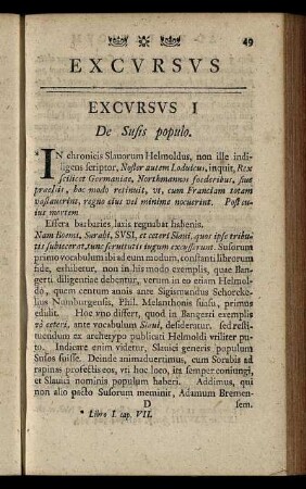 Excursus I - Excursus VI.