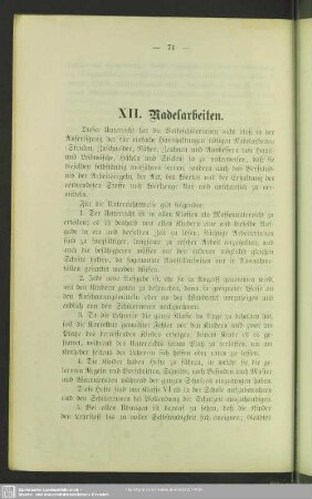XII. Nadelarbeiten