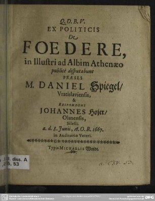 Ex politicis de foedere