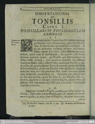 Caput I. Tonsillarum Physiologiam Exhibens